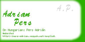 adrian pers business card
